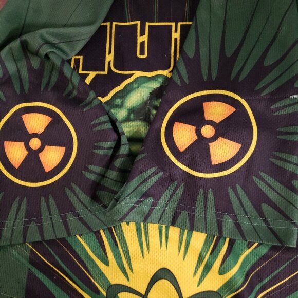 2003 The Hulk Shirt Green Gold Movie NTD Marvel Official Polyester Men's Medium - Picture 6 of 16